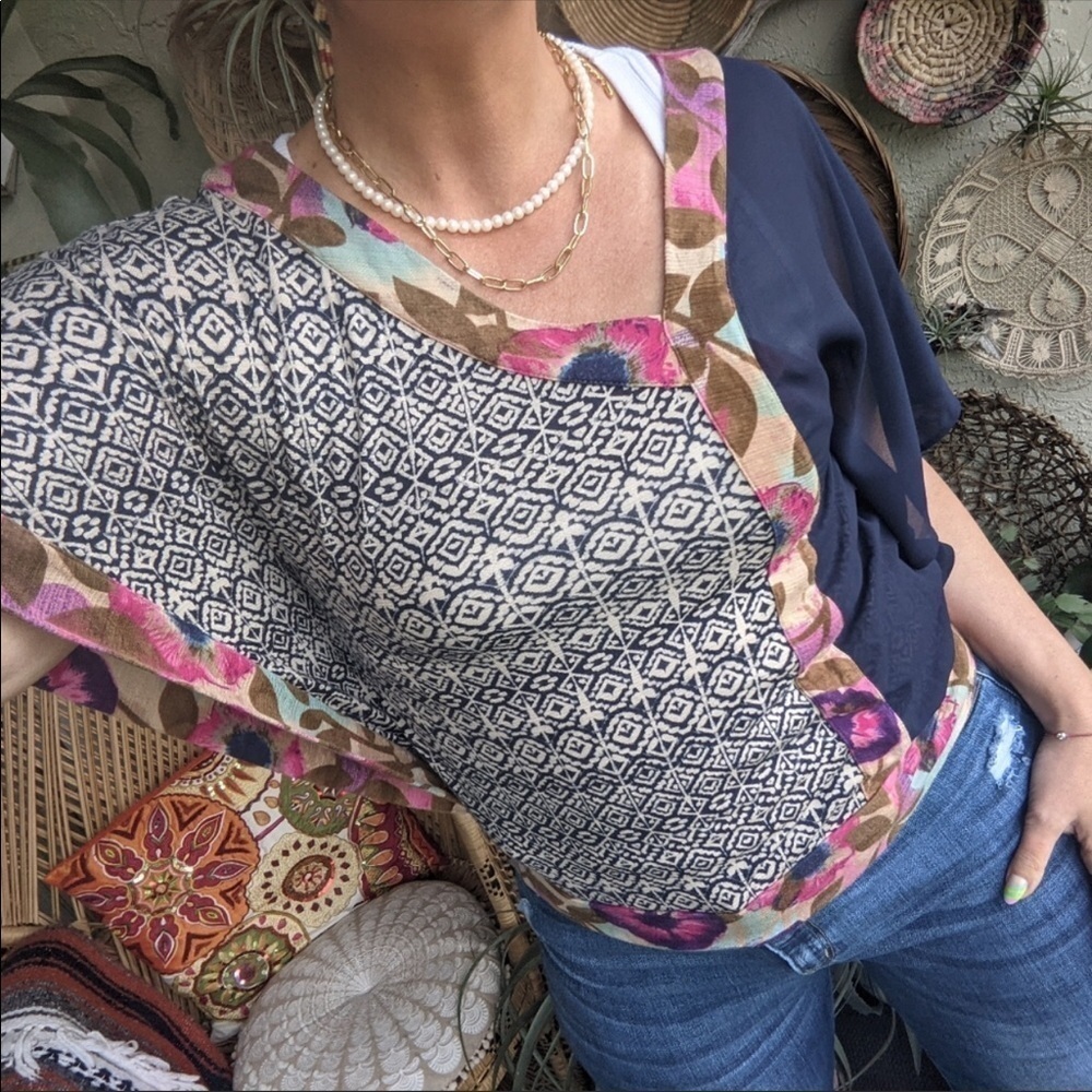 Anthropologie Vanessa Virginia Askew Floral Kimono Top - Picture 3 of 12